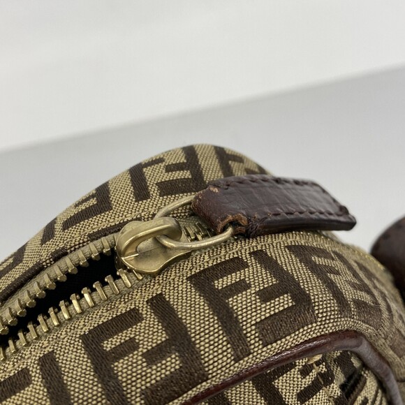 FENDI Brown Canvas Shoulder Bag - Picture 9 of 10